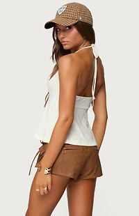 Edikted Leonora Halter Babydoll Top