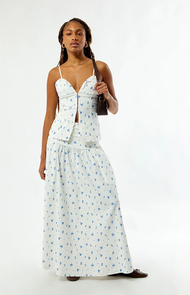 WEWOREWHAT Button Up Ruffle Tank Top