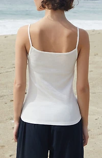 John Galt Skylar Saint Barth Embroidered Tank Top