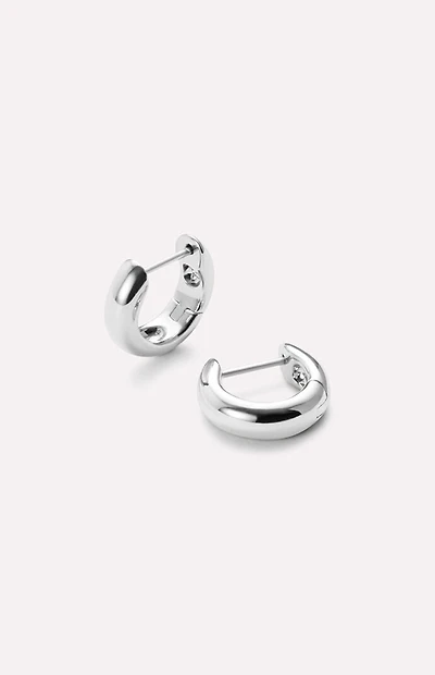 Ana Luisa Giulia Silver Bold Huggie Hoop Earrings