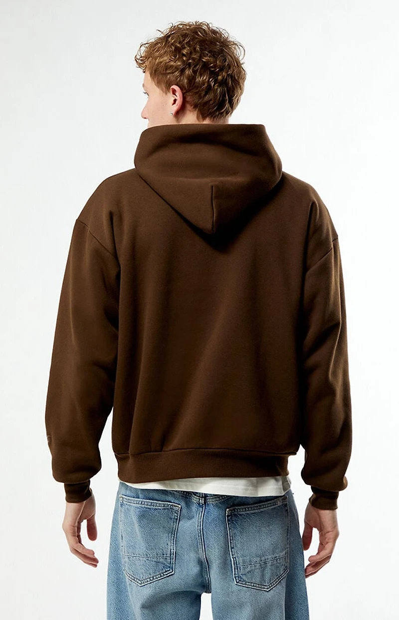 Pacsun Brown Solid Hoodie