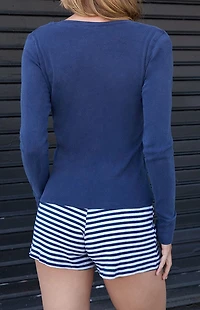 John Galt Blue Striped Emery Shorts