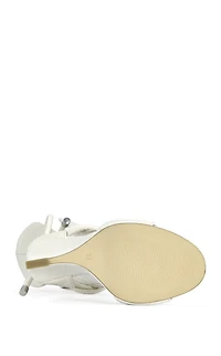 AZALEA WANG Women's Douma White Wedge Sandals