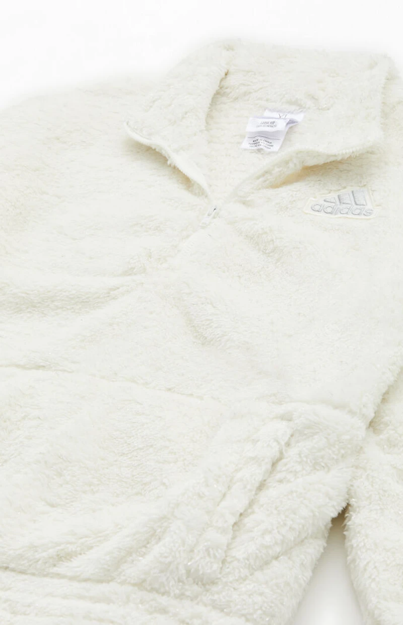 adidas Kids Mock Neck Sherpa Pullover