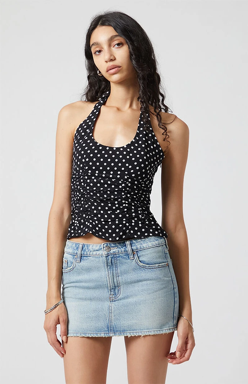 Beverly and Beck Valentina Polka Dot Halter Top