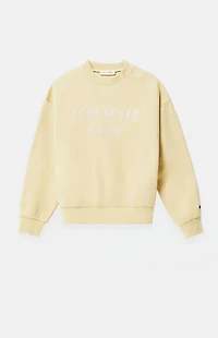 Fear of God ESSENTIALS Garden Yellow '90s Fit Fleece Crew Neck Sweatshirt