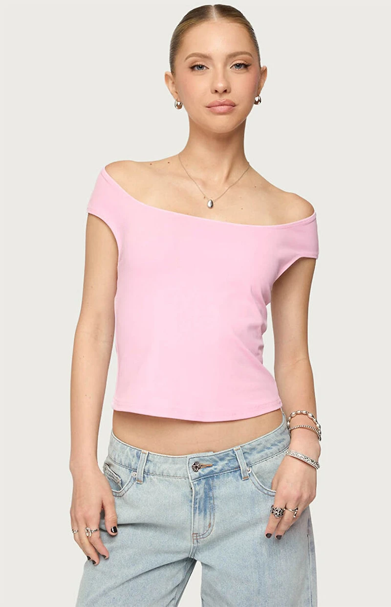 Edikted Mikkey Cut Out Off Shoulder Top
