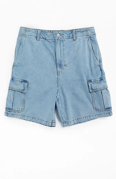 Rhythm Light Indigo Baggy Denim Cargo Shorts