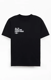 Los Sundays Black The Tequila & Country Music T-Shirt