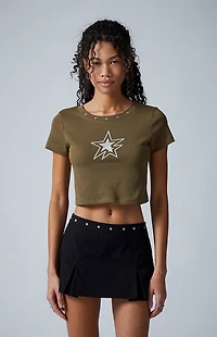 Third Charm Metallic Star Grommet Baby T-Shirt