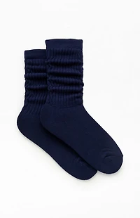 Pacsun Navy Slouchy Crew Socks
