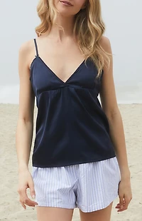 John Galt Navy Edith Tank Top