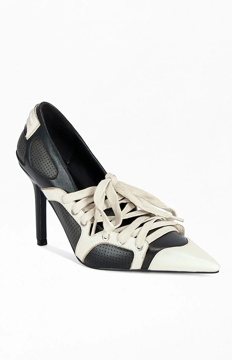 AZALEA WANG Women's Firestring Black Point-Toe Stiletto Pumps