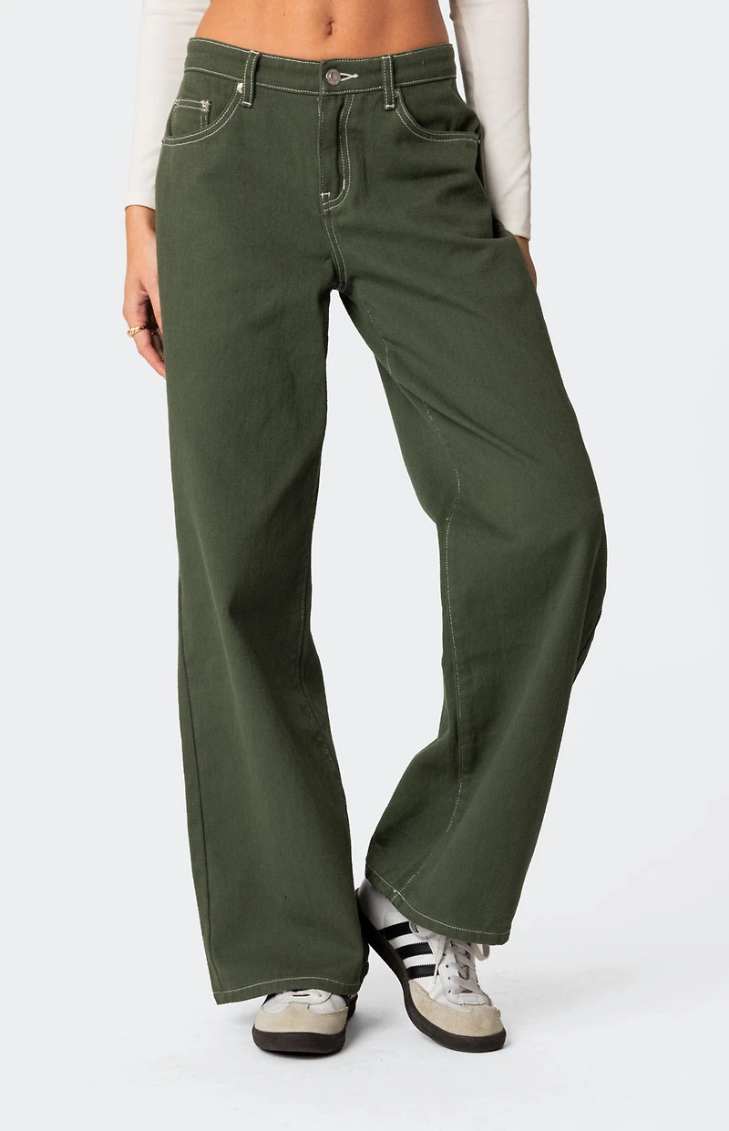 Edikted Brenda Low Rise Carpenter Jeans