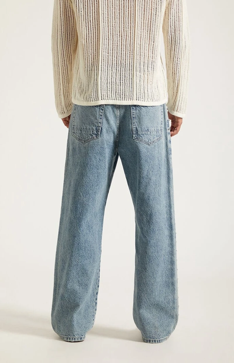 Pacsun Dylan Baggy Jeans Studded Medium Blue