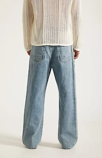 Pacsun Dylan Baggy Jeans Studded Medium Blue