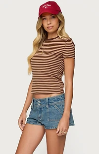 Edikted Nessie Striped T-Shirt