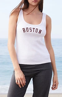 John Galt Boston Embroidered Beyonca Tank Top