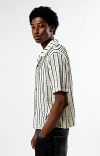 Pacsun Textured Vertical Striped Camp Shirt