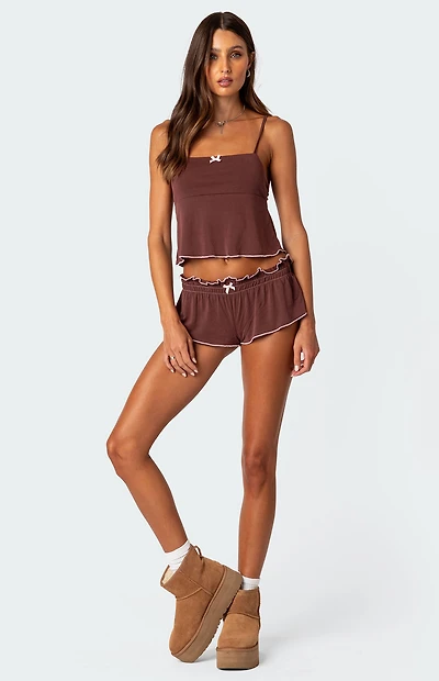 Edikted Alice Gathered Waist Shorts