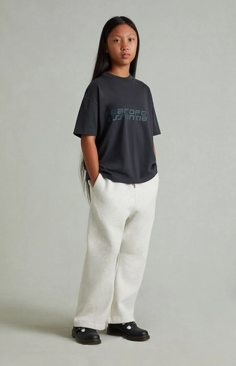 Fear of God ESSENTIALS Kids Heather Oatmeal Flare Sweatpants