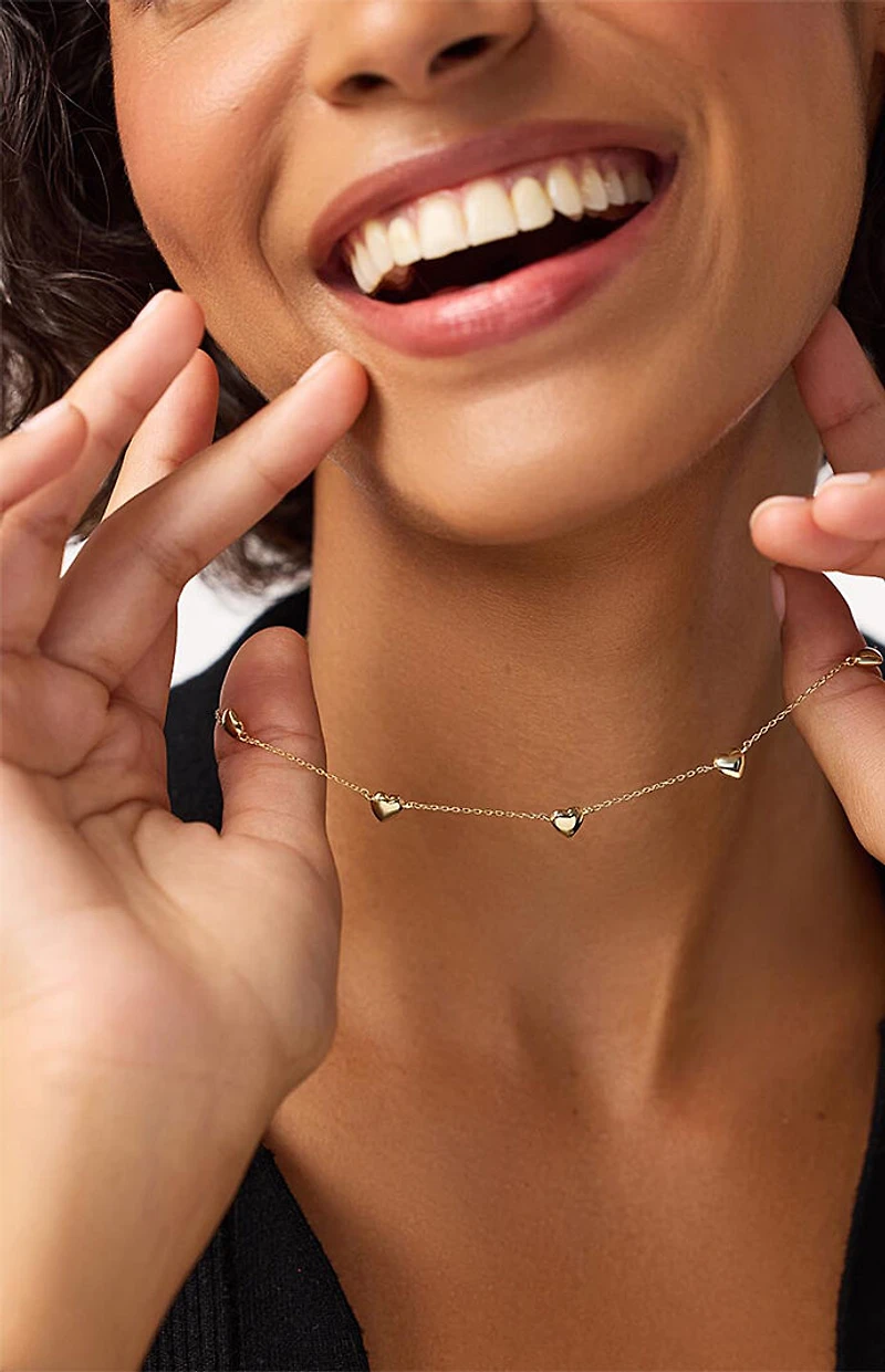 Ana Luisa Lev Mini Station Heart Necklace