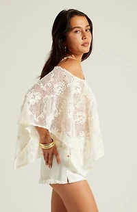 Beverly and Beck India Floral Poncho