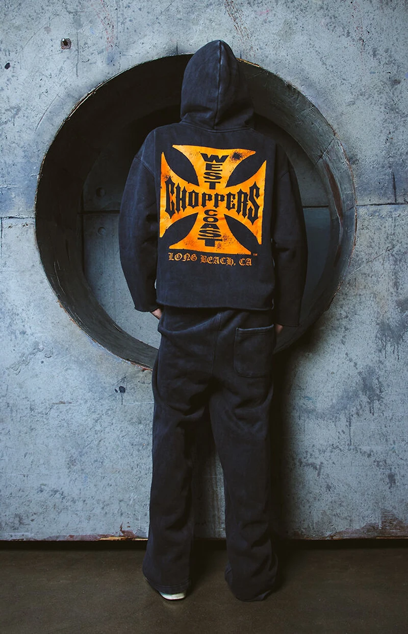West Coast Choppers Orange Logo Sweatpants