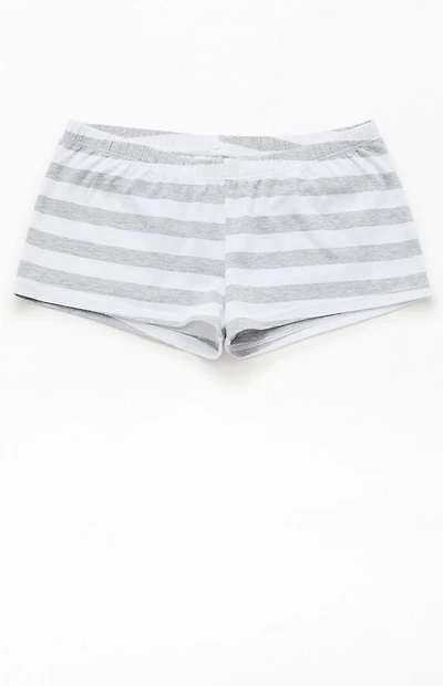 John Galt Gray Striped Boxer Boyshorts