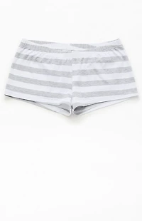 John Galt Gray Striped Boxer Boyshorts