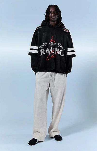 Pacsun Heather Oatmeal Fleece Extreme Baggy Sweatpants