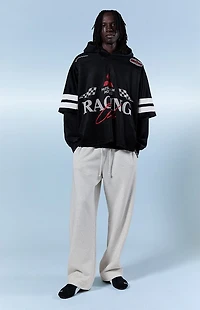 Pacsun Heather Oatmeal Fleece Extreme Baggy Sweatpants