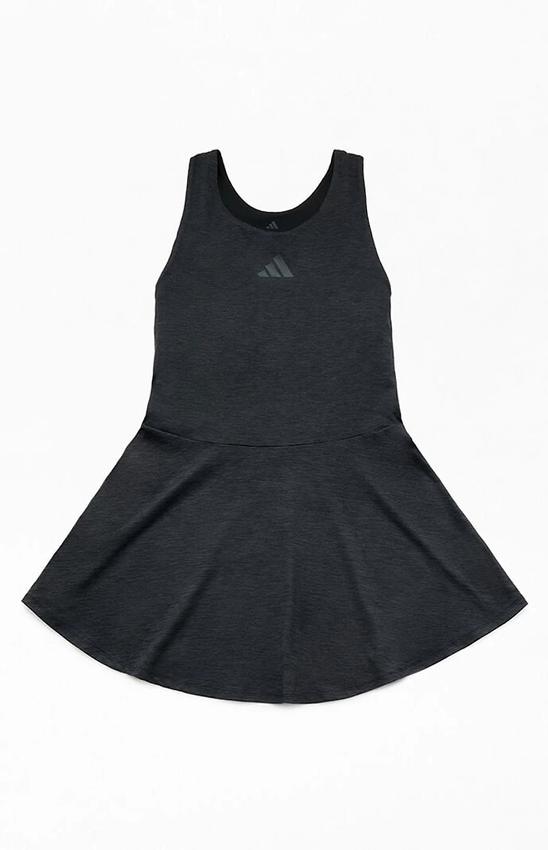 adidas Kids Melange Black Flounce Dress