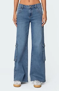 Edikted Lunar Low Rise Cargo Jeans