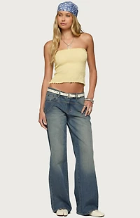 Edikted Emmet Strapless Scrunch Top