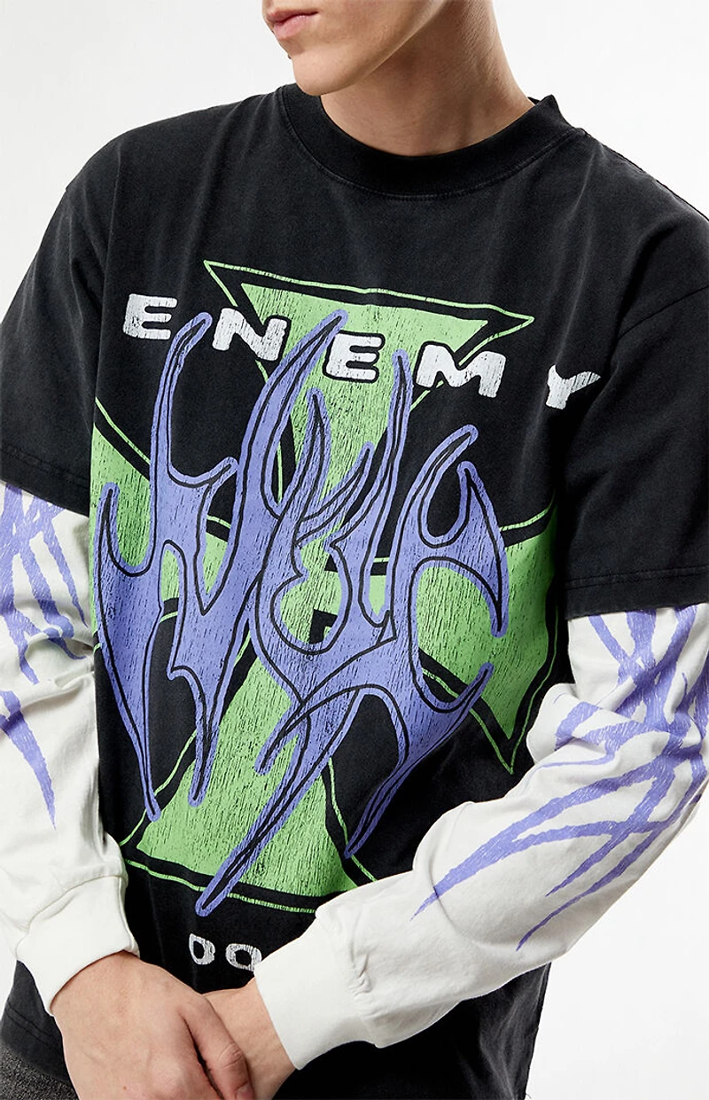 Enemy NYC No Life 2fer Long Sleeve T-Shirt