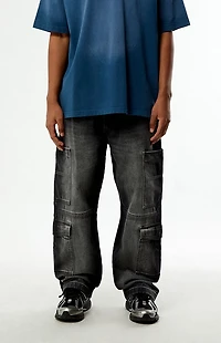 Pacsun Dylan Baggy Jeans Cargo Faded Black