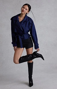 Modern Renewal Cropped Trench Coat