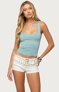 Edikted Annya Sequin Cutout Knit Top