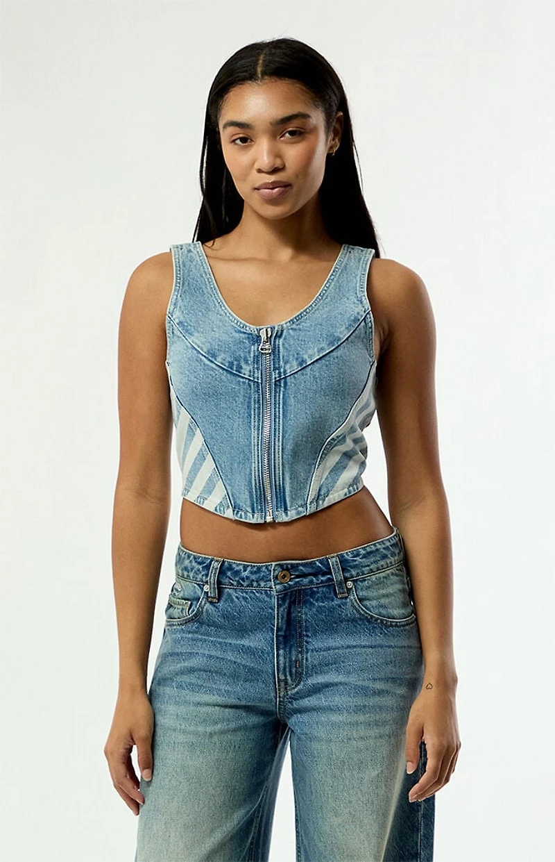 L/AB c/o Off-White Jean Corset Top