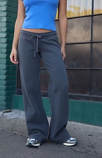 John Galt Dark Gray Hilary Yoga Baggy Sweatpants