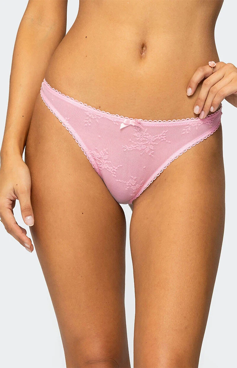 Edikted Darcie Sheer Lace Thong