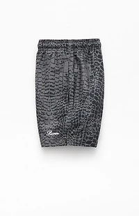 Pacsun Black Crocodile 4.5" Swim Trunks