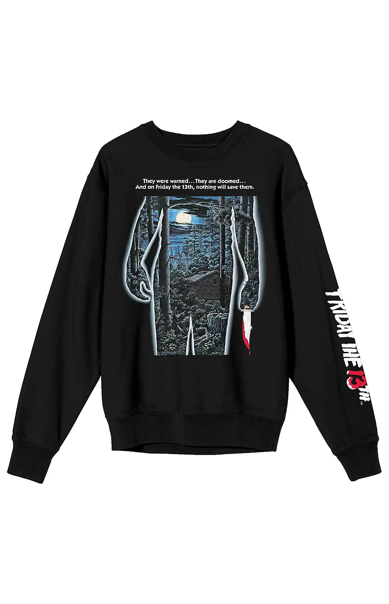 Friday The 13th Promo Poster Art Crew Neckline Sweatshirt