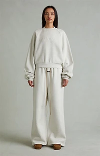 Fear of God ESSENTIALS Women's Heather Oatmeal Lounge Fleece Baggy Sweatpants