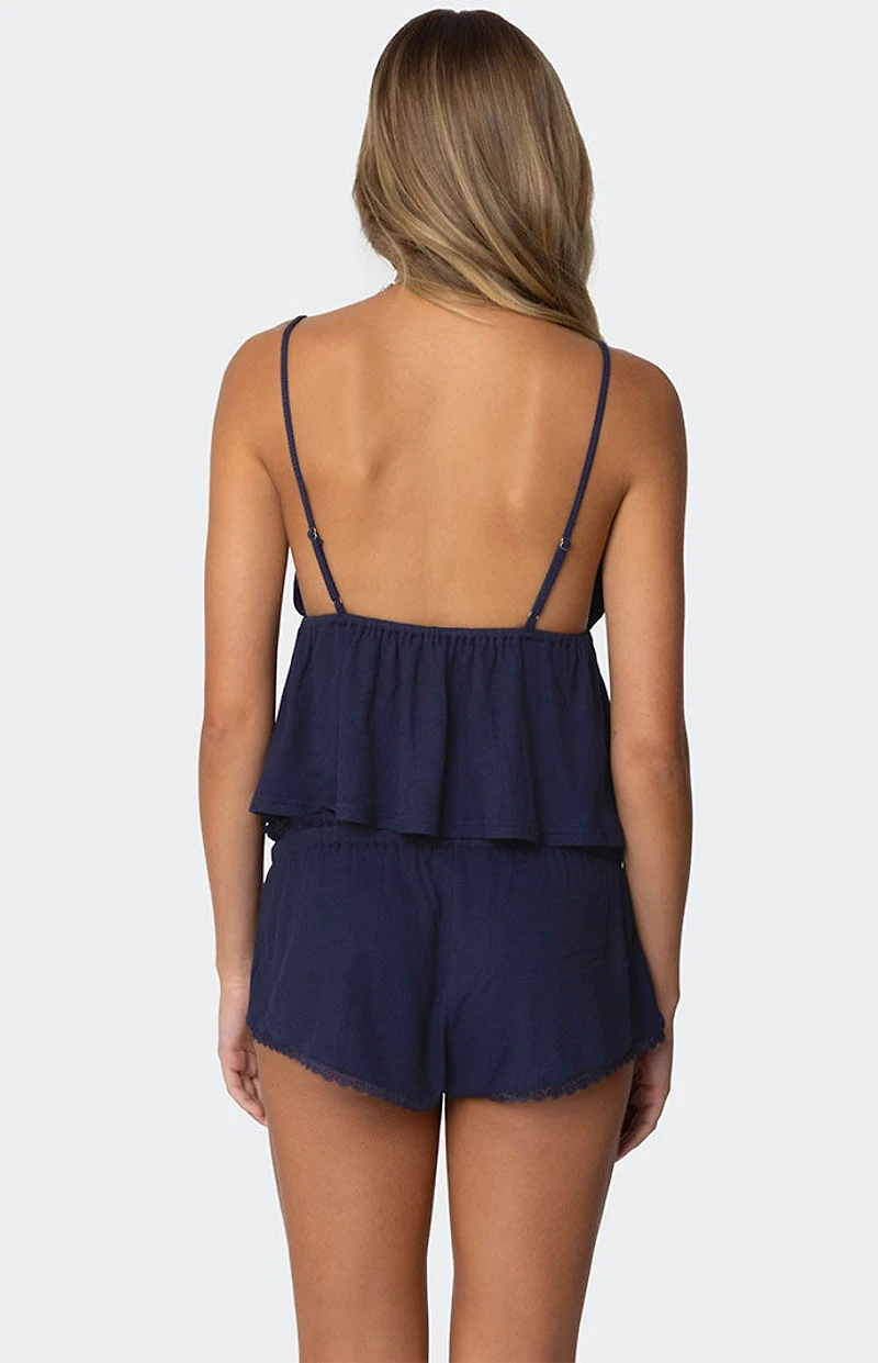 Edikted Dream Babydoll Waffle Tank Top