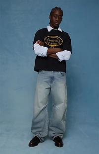 Pacsun Mason Baggy Barrel Jeans Light Blue