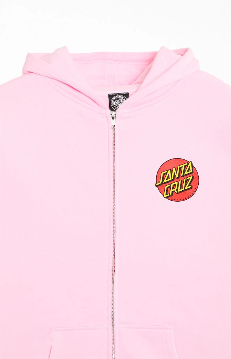 Santa Cruz Pink Classic Dot Zip Up Hoodie
