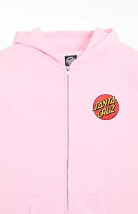 Santa Cruz Pink Classic Dot Zip Up Hoodie