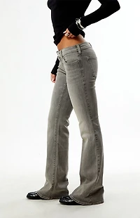Pacsun Alana Ultra Low Rise Flare Jeans Gray